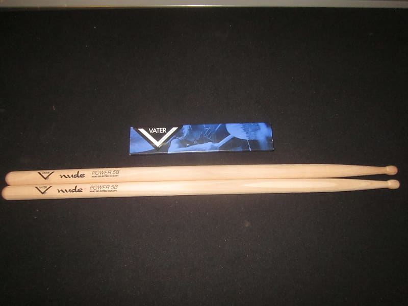 Vater Nude Power 5B Drumsticks Hickory Wood Tip VHNP5BW Reverb