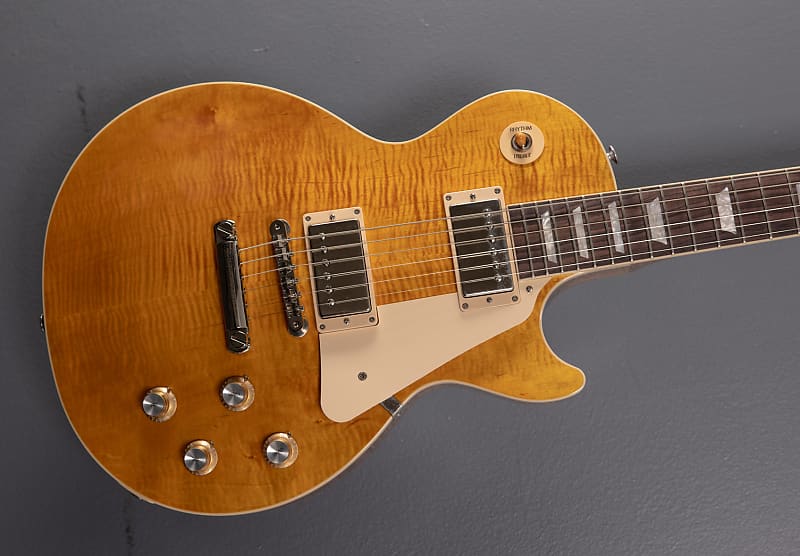 Gibson USA Les Paul Standard 60s Figured Top Honey Amber Reverb