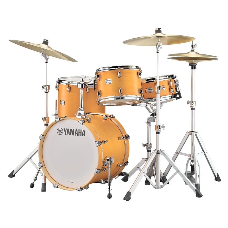 Yamaha Tour Custom Maple 3pc Drum Set Caramel Satin Reverb