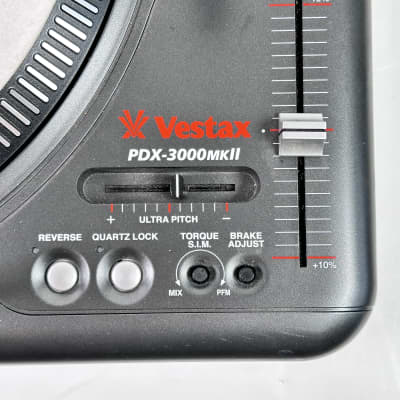 Vestax PDX 3000 MK2 Professional Direct Drive DJ Turntable Reverb