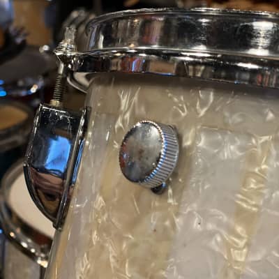 Vintage S Rogers R Drumset In White Marine Pearl Reverb