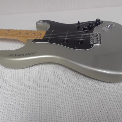 Fender Th Anniversary Stratocaster Silver Ohsc Usa Reverb