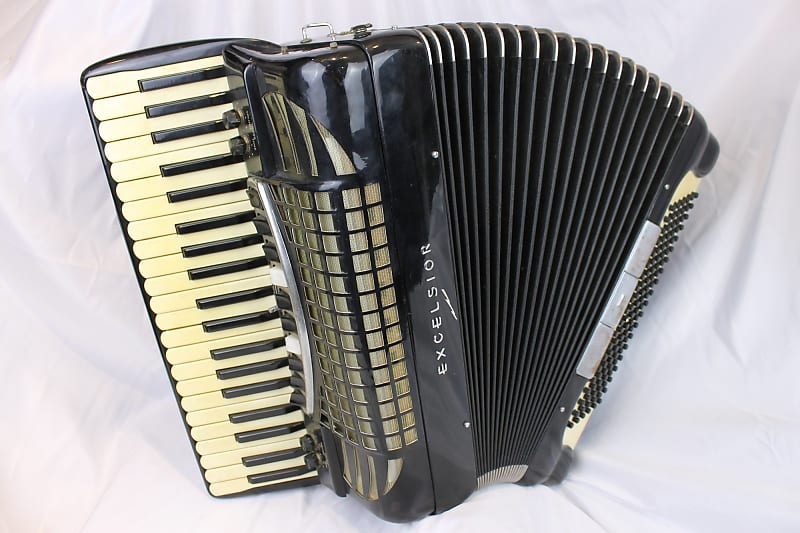 Black Excelsior Symphony Piano Accordion Lmmh Reverb