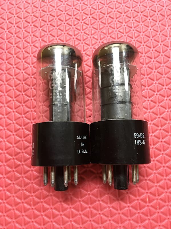 Matched Pair General Electric GE 6V6 6V6GT Vacuum Tubes Reverb