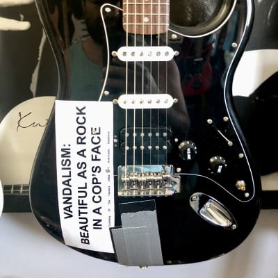 Fender Stratocaster Kurt Cobain Vandalism Strat Replica Reverb