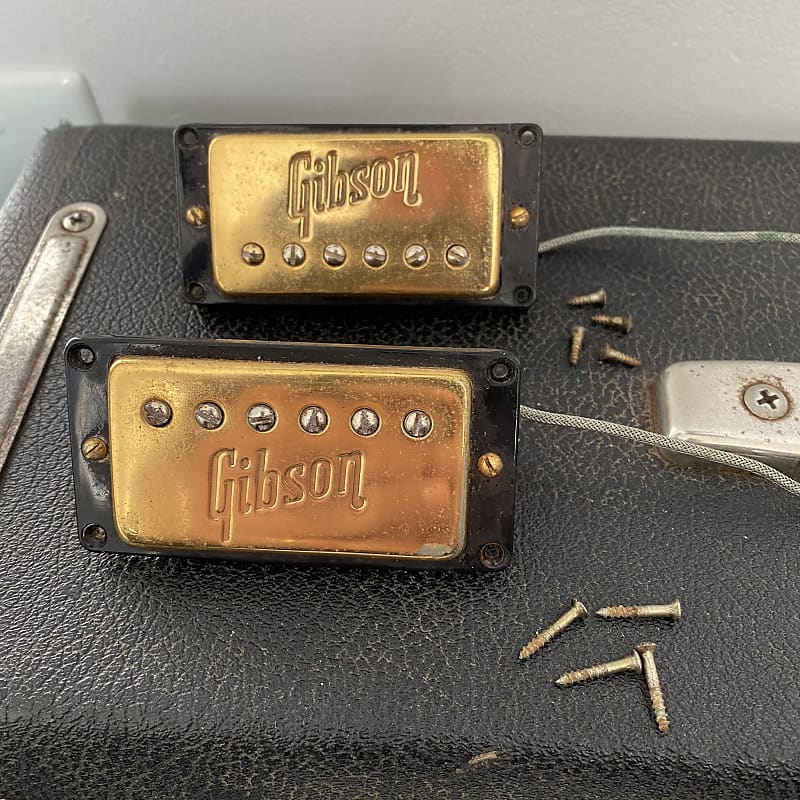 Gibson Embossed Patent No T Top Humbucker Pickup Set S Reverb