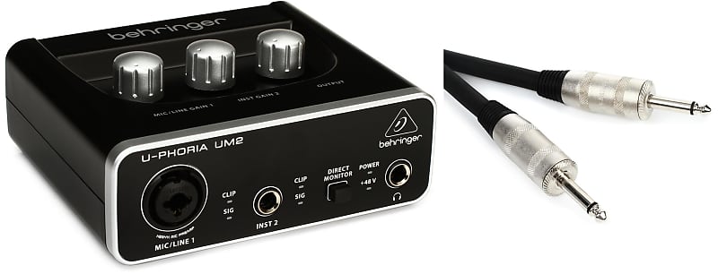 Behringer U Phoria Um Usb Audio Interface Bundle With Pro Co Reverb