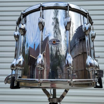 1970 S Slingerland 15x12 TDR Chrome Over Wood 12 Lug Marching Reverb