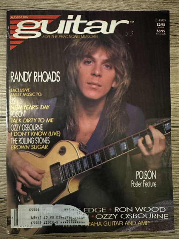 Guitar For The Practicing Musician Randy Rhoads Aug 1987 Back Reverb