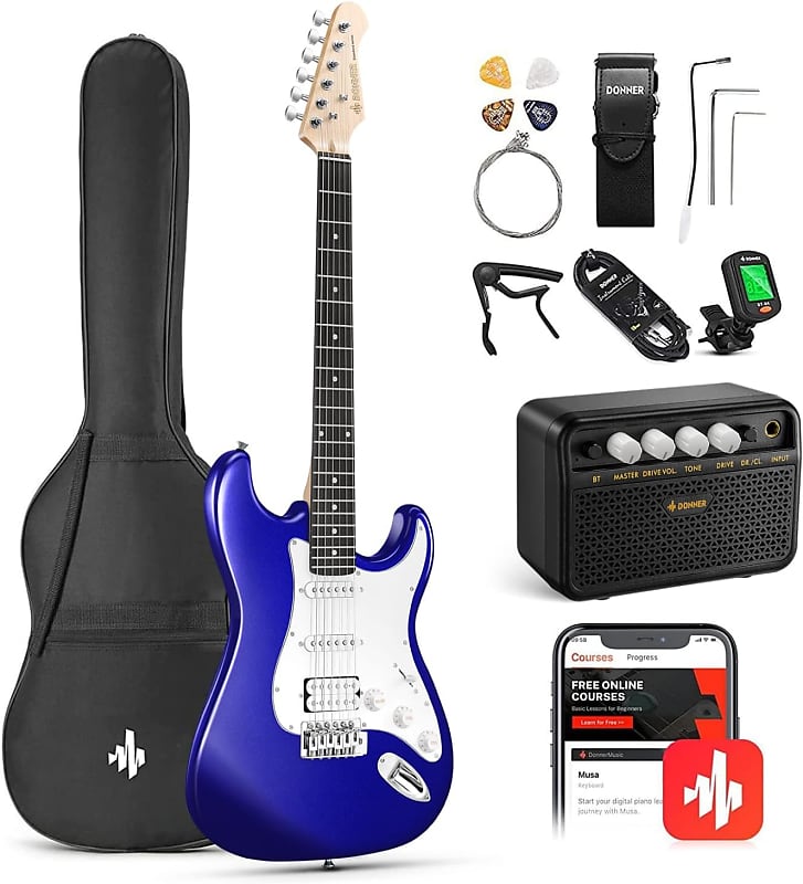 Donner Dst L Inch Electric Guitar Beginner Kit Full Reverb