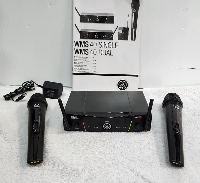 Akg Wms Mini Dual Vocal Set Wireless Microphone System Reverb