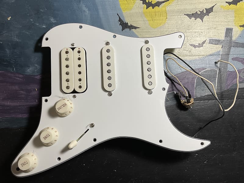 Mojotone 58 Quiet Coil HSS Prewired Pickguard 2023 White Reverb