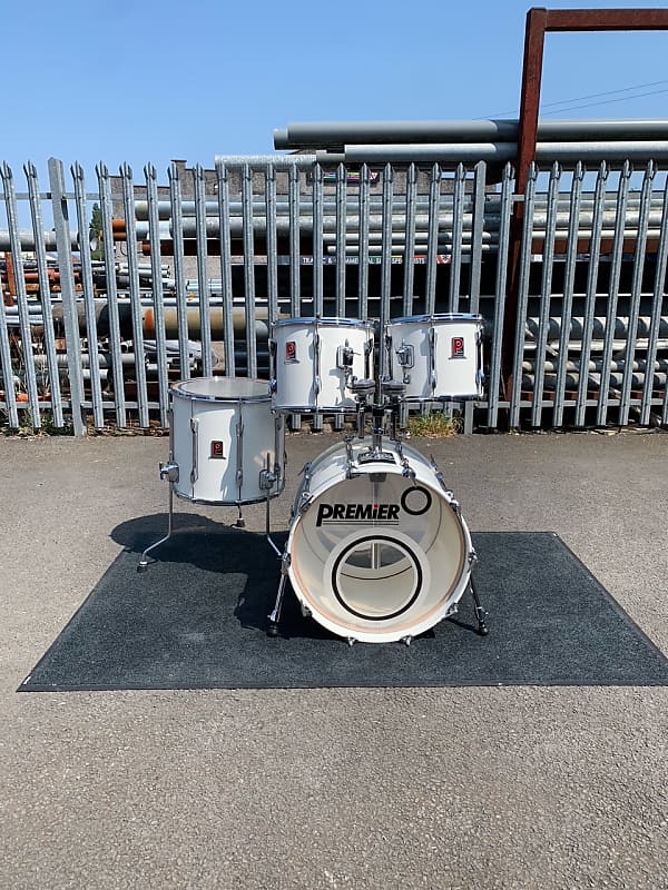 Premier Resonator Piece Drum Kit In Piano White Lacquer Reverb Uk