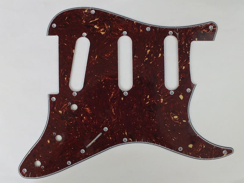 Red Brown Tortoiseshell Ply Scratch Plate Pickguard Sss To Reverb