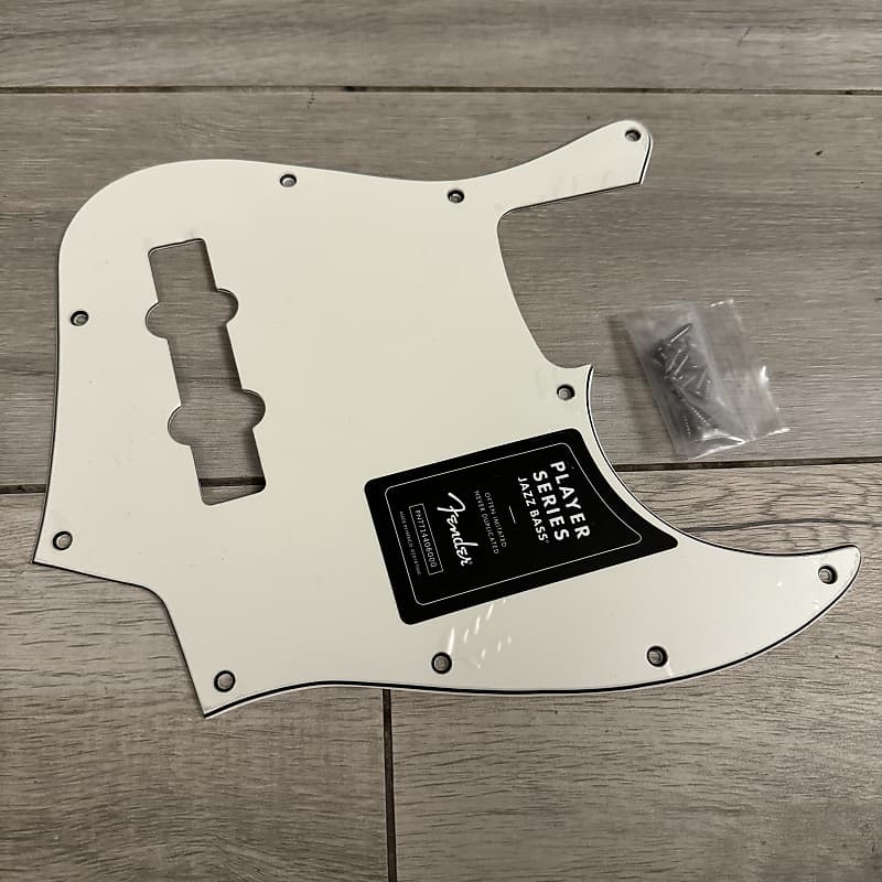 2023 Fender Player Jazz Bass Pickguard 3 Ply Parchment MIM Reverb