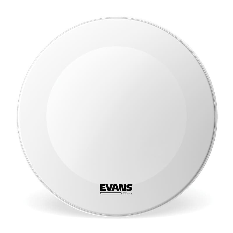 Evans EQ3 Resonant Coated White Bass Drum Head No Port 20 Reverb