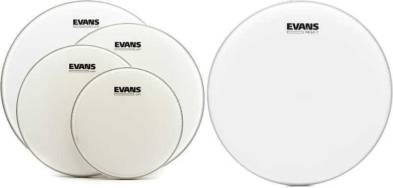 Evans Uv Coated Piece Tom Pack Inch With Free Reverb