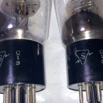 Sylvania L G Tubes Matched Pair High Testing Reverb