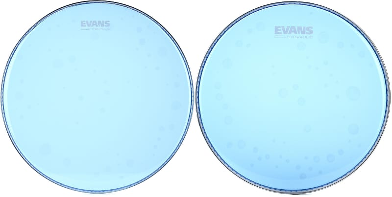 Evans Hydraulic Blue Drumhead Inch Bundle With Evans Reverb