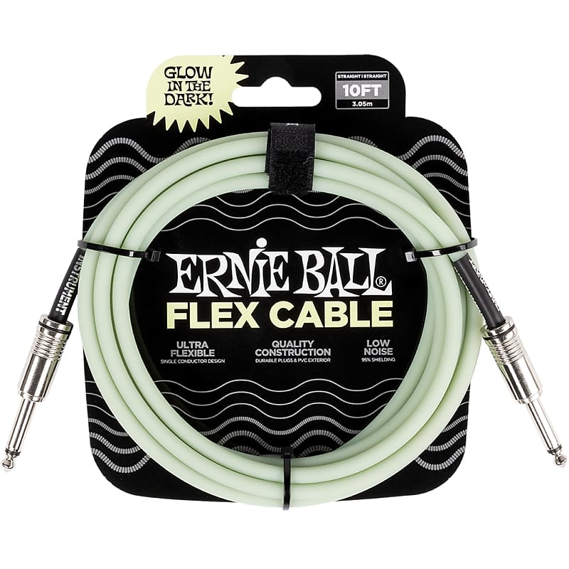 Guitar Cable Ernie Ball 10 Foot Flex Instrument Cable Glow Reverb