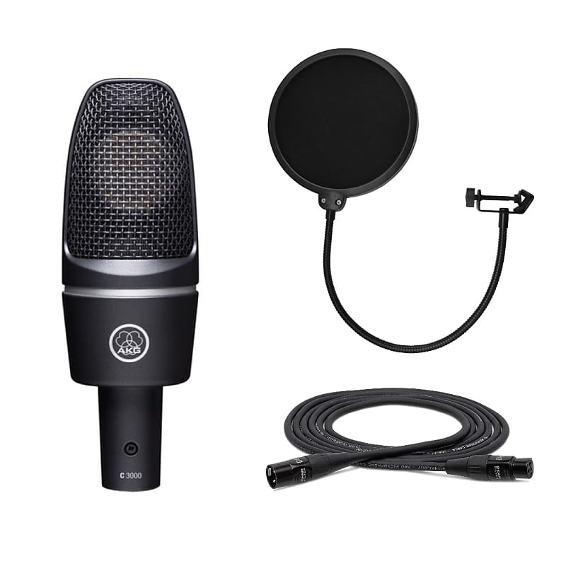 AKG C3000 Large Diaphragm Condenser Microphone With Pop Reverb