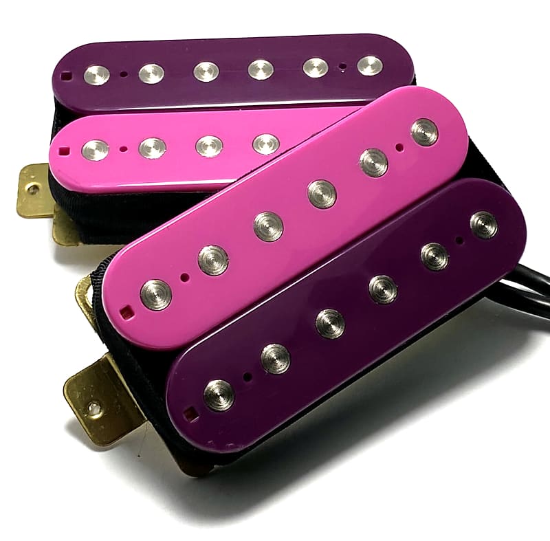 Dragonfire Zebra Screamers Humbucker Set Purple Pink Zebra Reverb