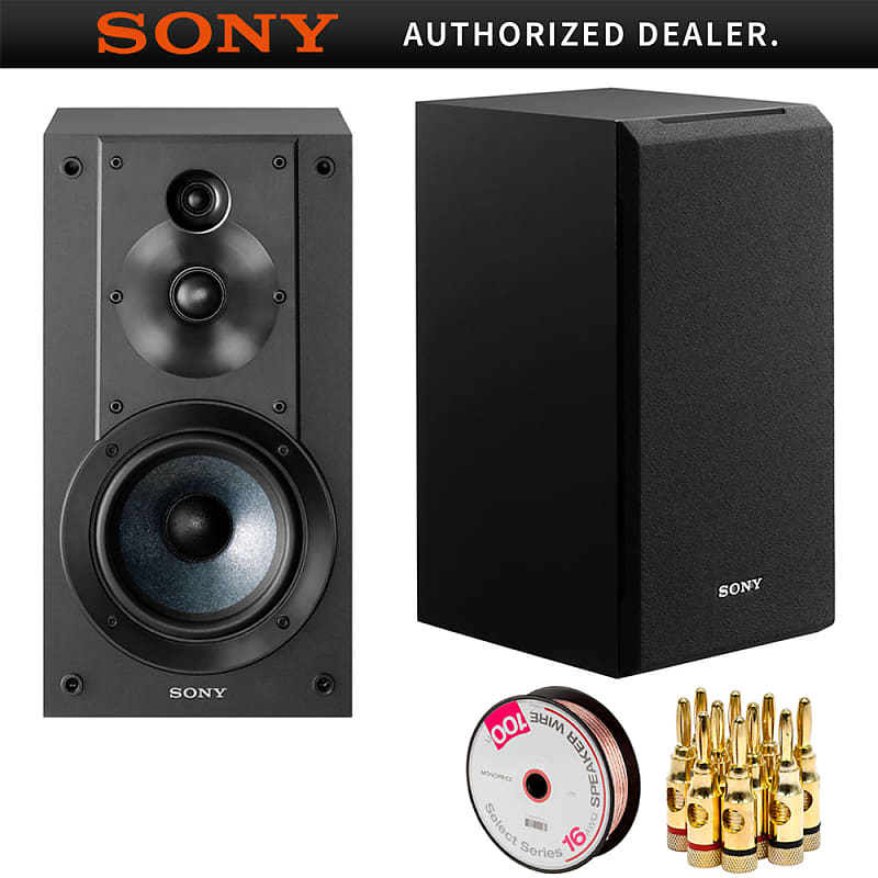 Sony Way Driver Bass Reflex Stereo Bookshelf Speakers Reverb