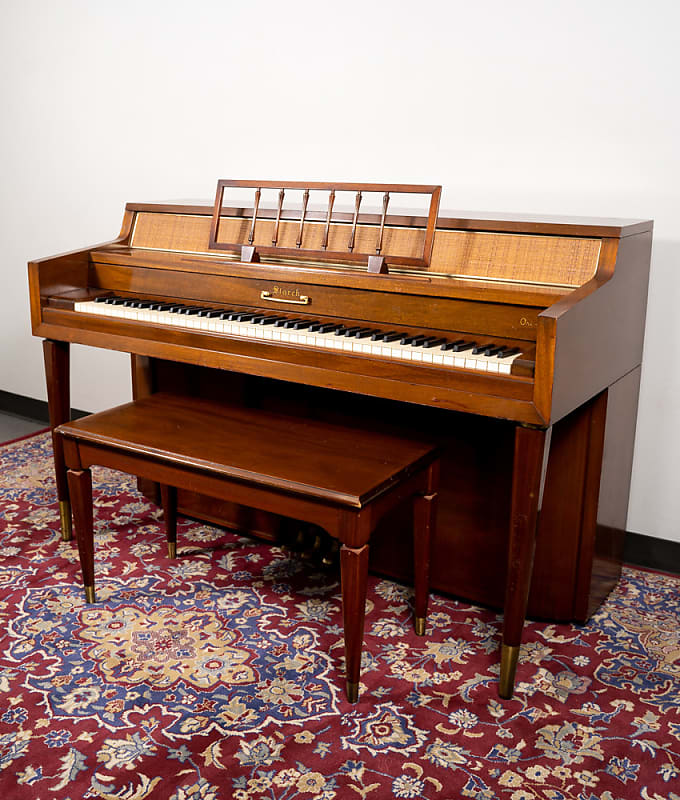 Starck Upright Piano Satin Cherry SN 164241 Reverb