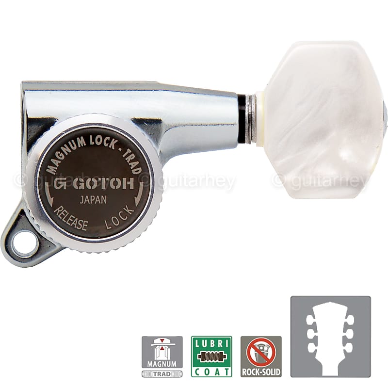 NEW Gotoh SG381 MGT PEARLOID Small Buttons MAGNUM LOCKING Reverb UK