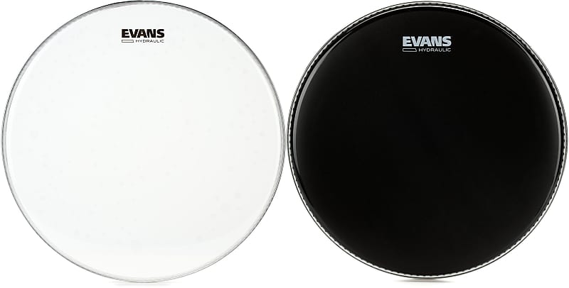 Evans Hydraulic Glass Drumhead Inch Bundle With Evans Reverb