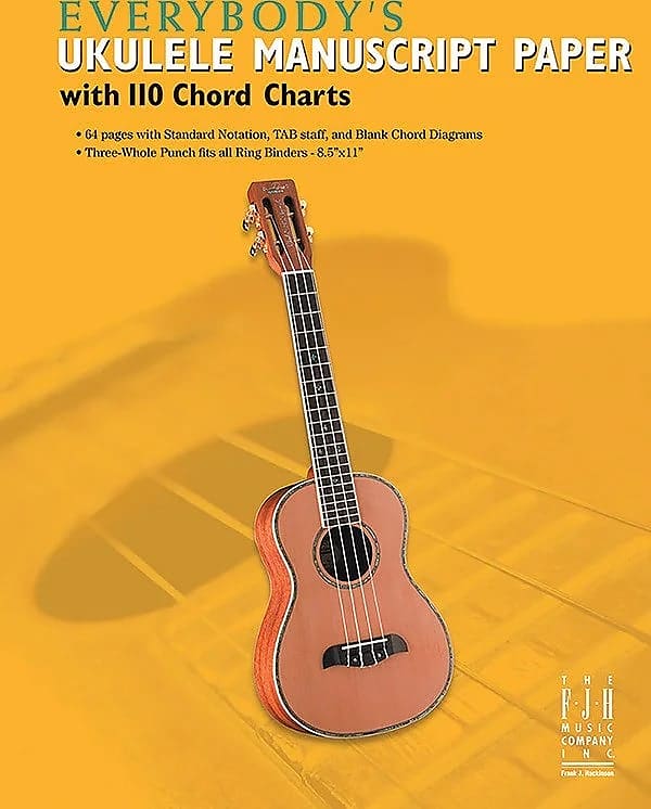 Everybody S Ukulele Manuscript Paper With 110 Chord Charts Reverb