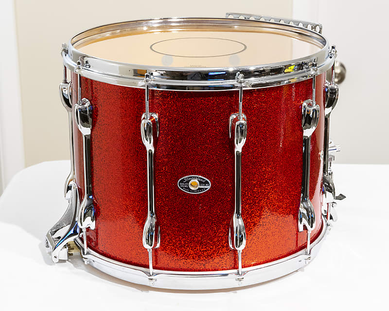 Slingerland 70 S TDR 100 12x15 Marching Snare Drum Red Reverb