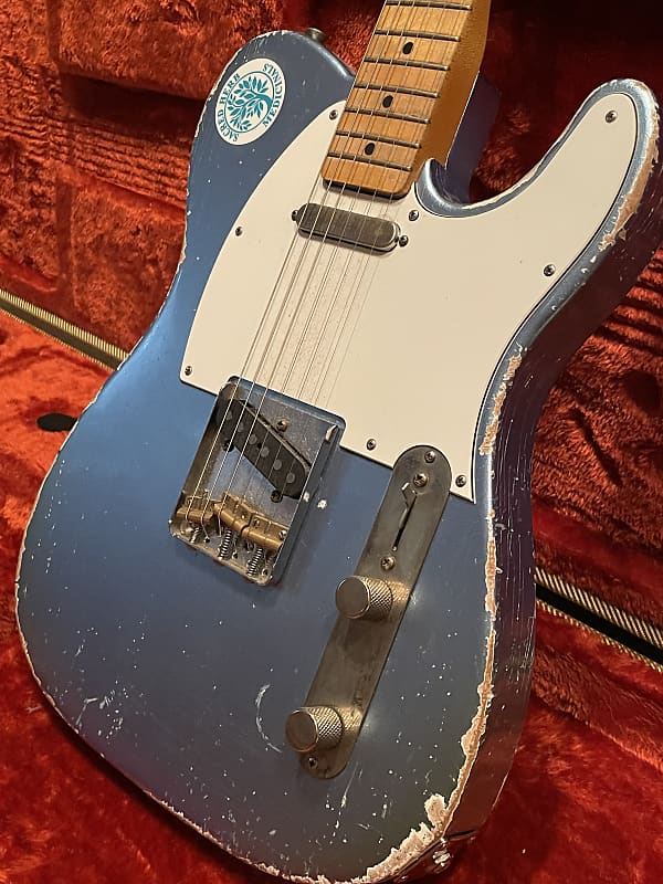 Mjt Telecaster Loaded Body Only Relic Nitro Metalic Blue Reverb