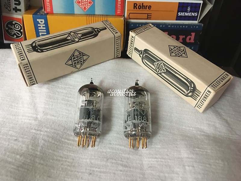 Telefunken E Cc Matched Nos Audio Tube Pair Rare E Cc Reverb