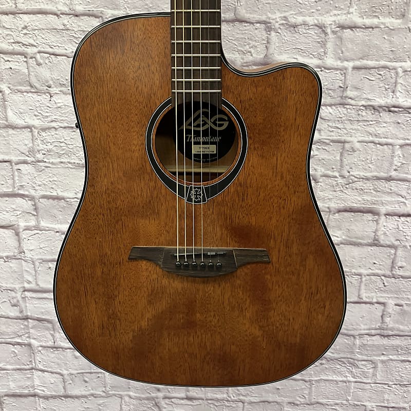 Lag Tramontane T Dce Acoustic Electric Guitar With Cutaway Reverb