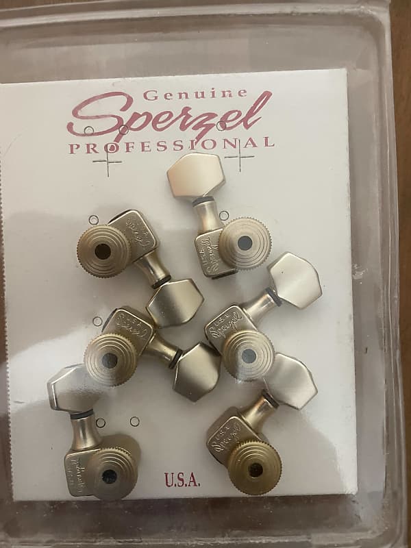 Sperzel In Line Ez Mount Locking Tuners S Gold Satin Reverb