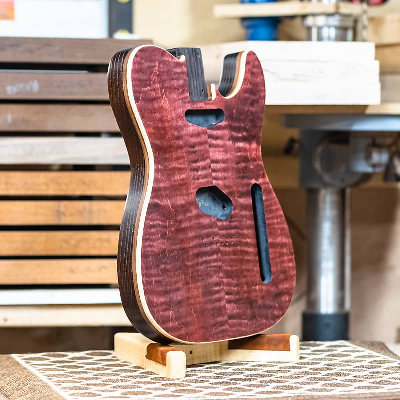 Flamed Maple Tele Body Maple Walnut Roasted Ash Tele Reverb