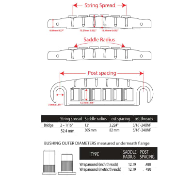 Graph Tech Resomax Nw Adjustable Wraparound Bridge W String Reverb