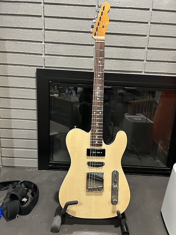 3 Pick Up Partscaster Telecaster 2023 Blonde Flame Maple Reverb