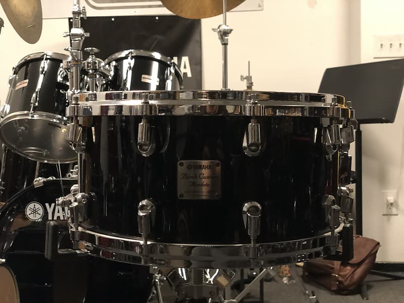 Yamaha Birch Custom Absolute Snare Drum X Black Gloss Reverb Uk