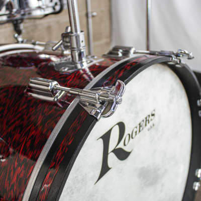 Rogers Late S Holiday Red Onyx Pearl Piece Drum Kit Reverb