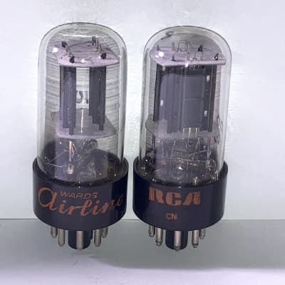 1950 Sylvania 6L6G Tubes Matched Pair High Testing Reverb