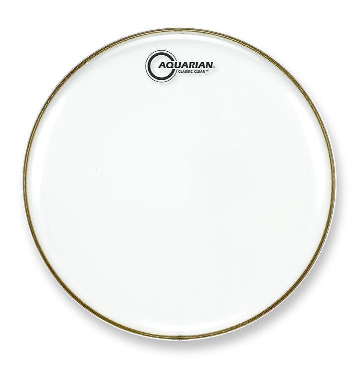 Aquarian Classic Clear Resonant Mil Snare Side Drumhead Reverb