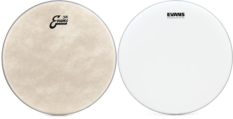 Evans Calftone Bass Drumhead Inch Bundle With Evans G Reverb