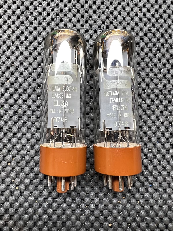 Svetlana Matched NOS Pair Of EL34 Pre Winged C Power Tubes Reverb