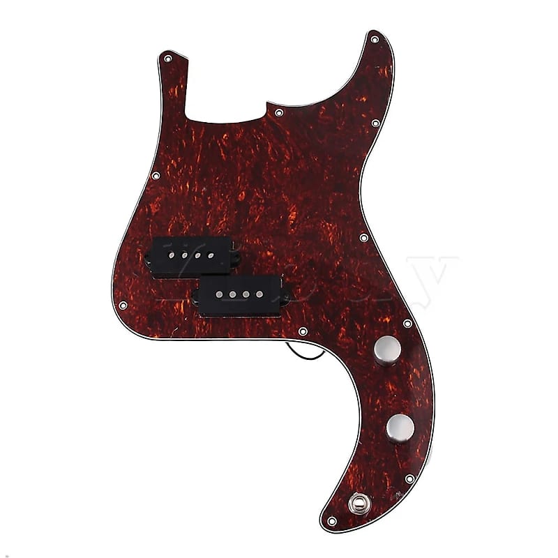 Red Tortoise Precision Bass Style Loaded Prewired Pickguard Reverb