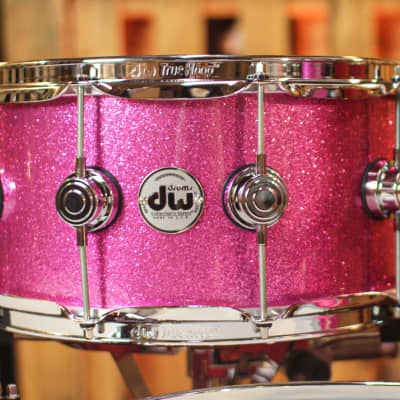 Dw Collector S Cherry Vlt Pink Sparkle Lacquer Drum Set Reverb