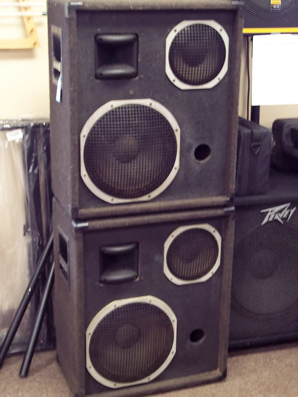 Peavey 1510 HT Speaker Cabinet Pair 1980s Gray Reverb