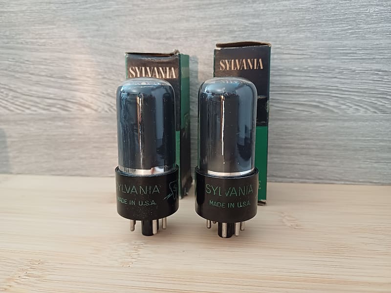 Vintage Nos Nib Matched Pair Of Sylvania V Gt V Reverb Australia