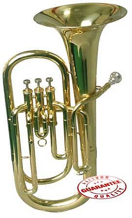 Hawk Lacquer Brass Bb Baritone Horn With Case And Mouthpiece Reverb